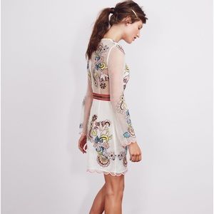 Boden Icons Cream Organza Floral Embroidered Evelyn Dress Limited Edition NWT!